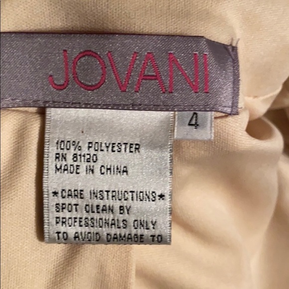 Jovani Blazer Sequin Dress Gold - Picture 4 of 5